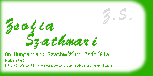 zsofia szathmari business card